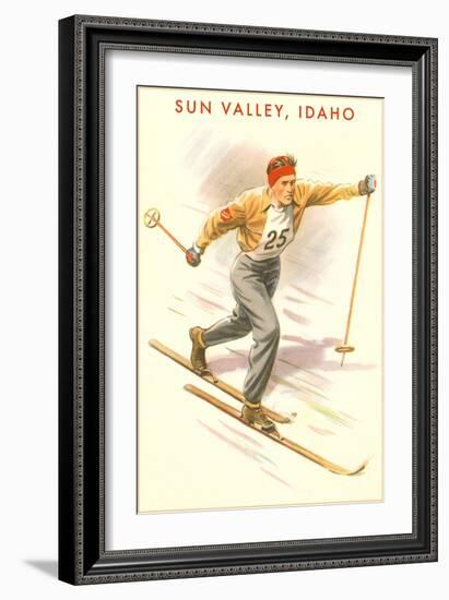 Sun Valley, Idaho, Cross Country Skier-null-Framed Art Print