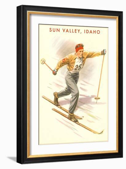 Sun Valley, Idaho, Cross Country Skier-null-Framed Art Print