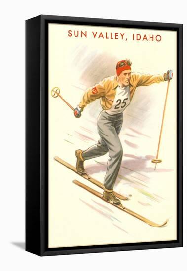 Sun Valley, Idaho, Cross Country Skier-null-Framed Stretched Canvas