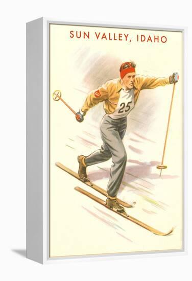 Sun Valley, Idaho, Cross Country Skier-null-Framed Stretched Canvas