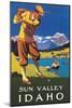Sun Valley, Idaho, Golfing in Mountains-null-Mounted Art Print