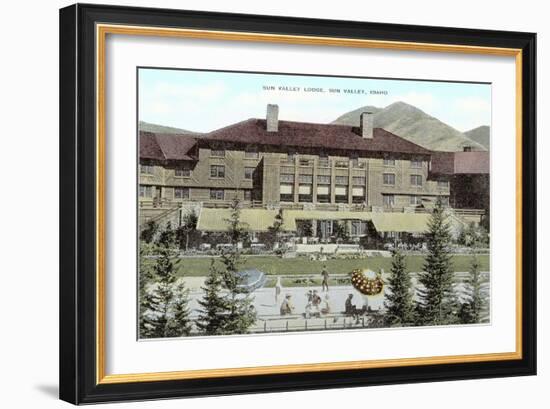 Sun Valley, Idaho, Resort Lodge-null-Framed Art Print
