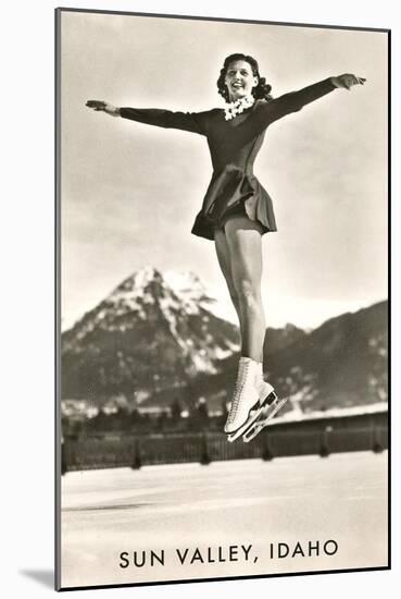 Sun Valley, Idaho, Skater in Air-null-Mounted Art Print