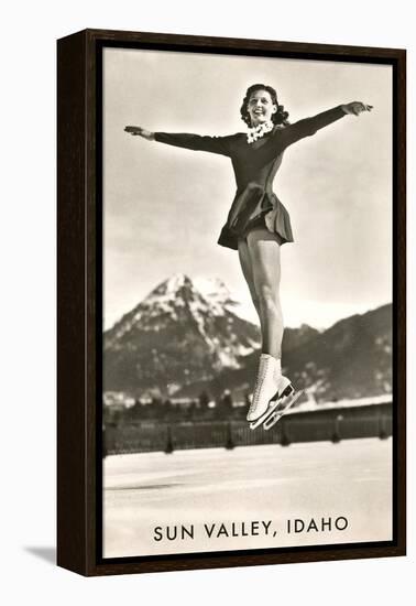 Sun Valley, Idaho, Skater in Air-null-Framed Stretched Canvas