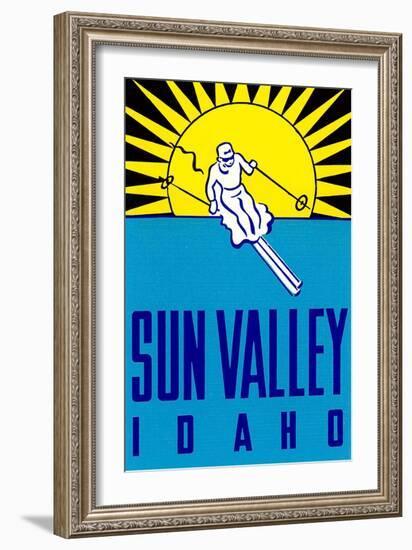 Sun Valley, Idaho, Skier Graphic-null-Framed Art Print