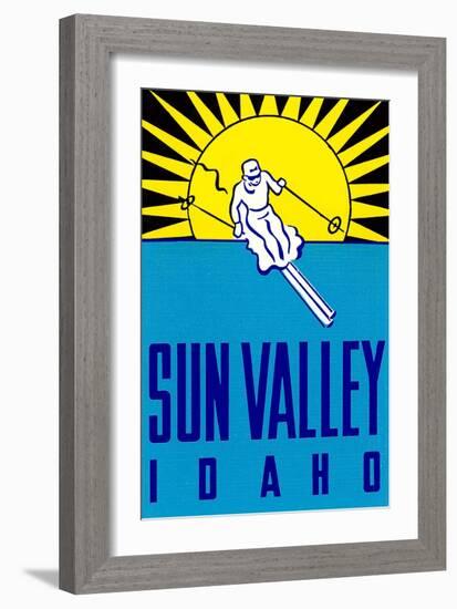 Sun Valley, Idaho, Skier Graphic-null-Framed Art Print