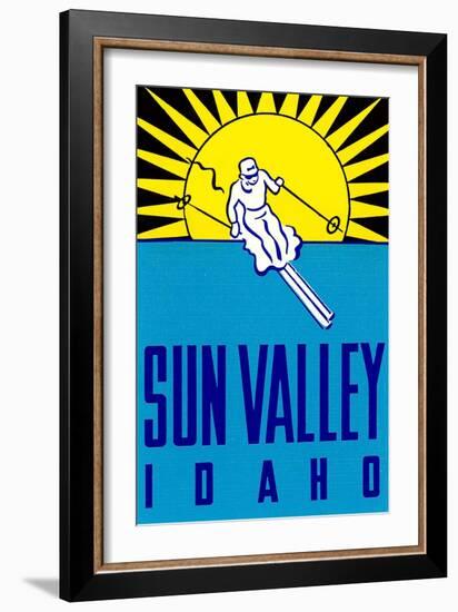 Sun Valley, Idaho, Skier Graphic-null-Framed Art Print