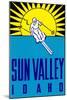 Sun Valley, Idaho, Skier Graphic-null-Mounted Art Print