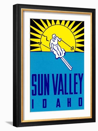 Sun Valley, Idaho, Skier Graphic-null-Framed Art Print