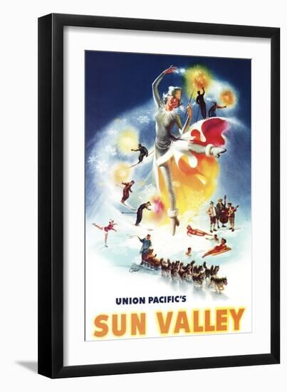 Sun Valley, Idaho - Sonja Henje Montage of Sun Valley Poster-Lantern Press-Framed Art Print