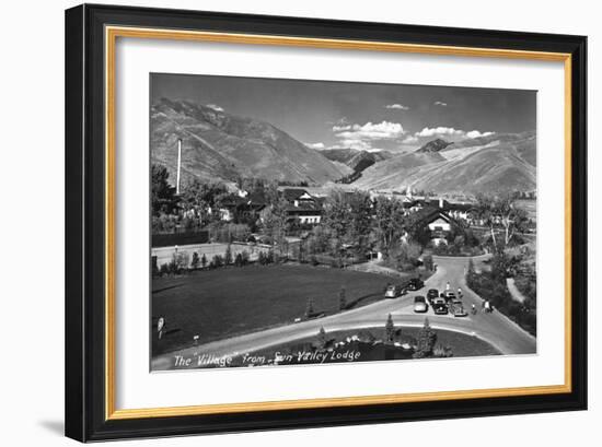 Sun Valley, Idaho - Sun Valley Lodge View of the Village-Lantern Press-Framed Art Print