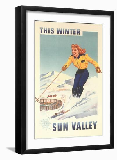 Sun Valley, Idaho Travel Poster-null-Framed Art Print