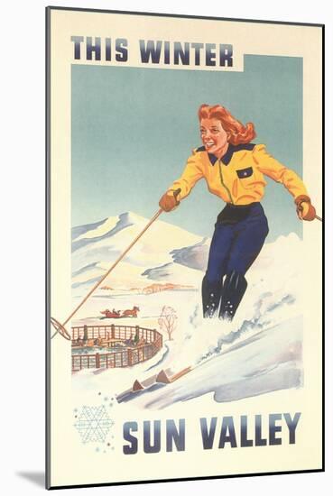 Sun Valley, Idaho Travel Poster-null-Mounted Art Print