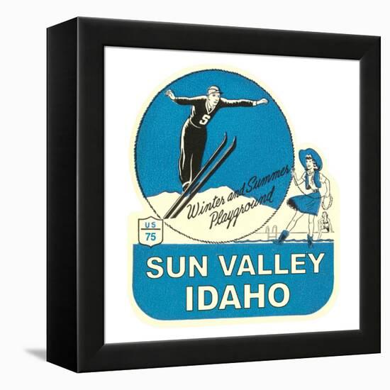 Sun Valley, Idaho, Winter and Summer Playground-null-Framed Stretched Canvas