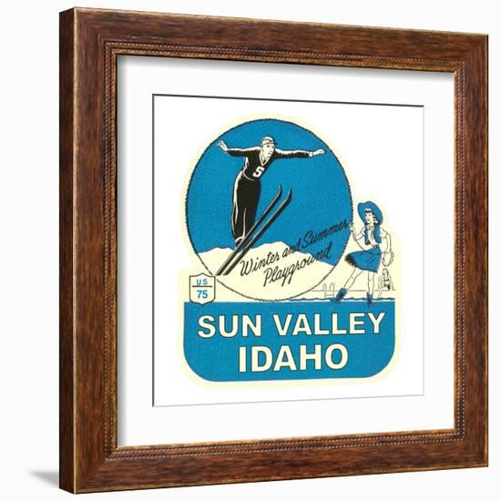 Sun Valley, Idaho, Winter and Summer Playground-null-Framed Art Print