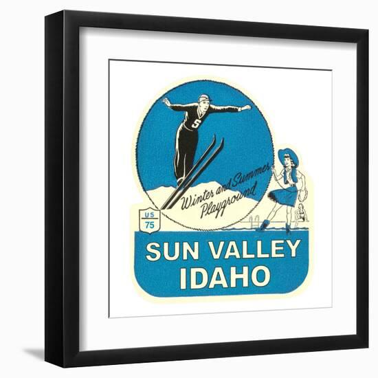 Sun Valley, Idaho, Winter and Summer Playground-null-Framed Art Print