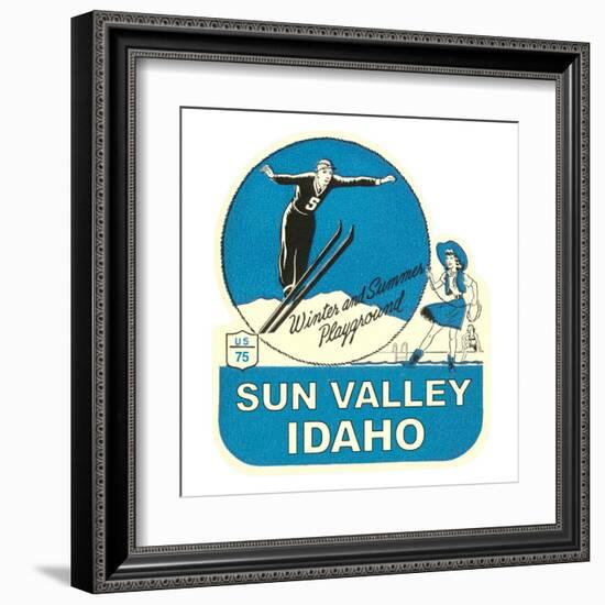 Sun Valley, Idaho, Winter and Summer Playground-null-Framed Art Print