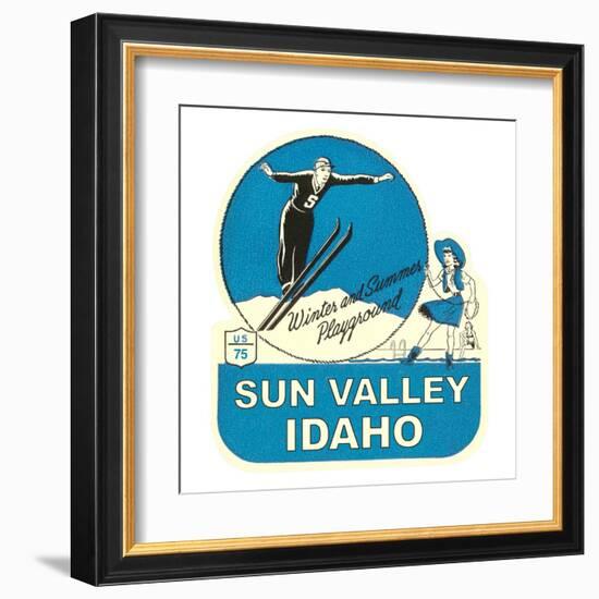 Sun Valley, Idaho, Winter and Summer Playground-null-Framed Art Print