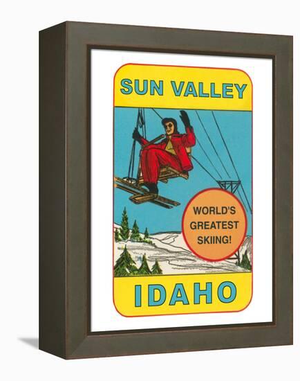 Sun Valley, Idaho, World's Greatest Skiing, Ski Lift-null-Framed Stretched Canvas