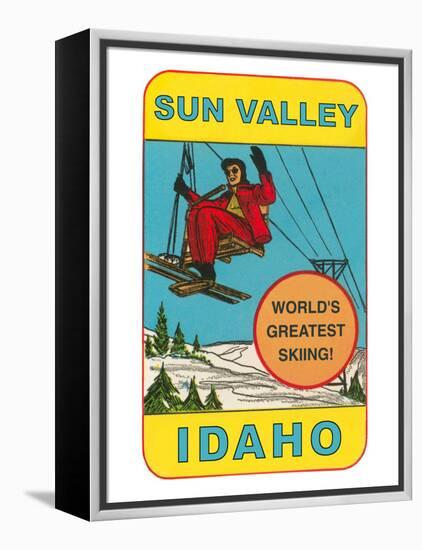 Sun Valley, Idaho, World's Greatest Skiing, Ski Lift-null-Framed Stretched Canvas