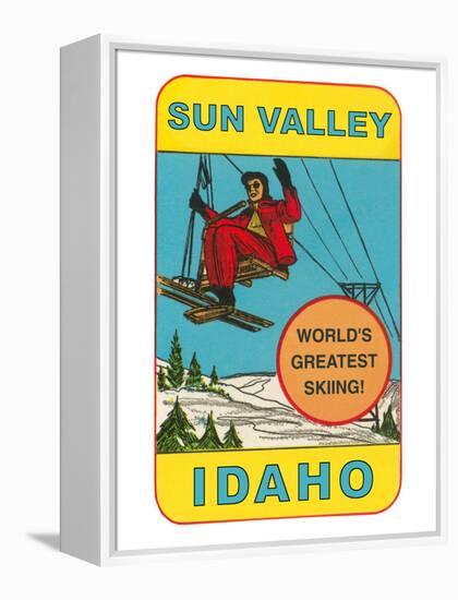 Sun Valley, Idaho, World's Greatest Skiing, Ski Lift-null-Framed Stretched Canvas