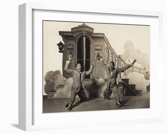 Sun Valley Serenade, Nicholas Brothers, 1941, Doing A Dancing Split-null-Framed Photo