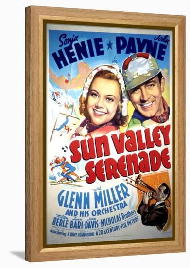 Sun Valley Serenade, Sonja Henie, John Payne, Glenn Miller, 1941-null-Framed Stretched Canvas