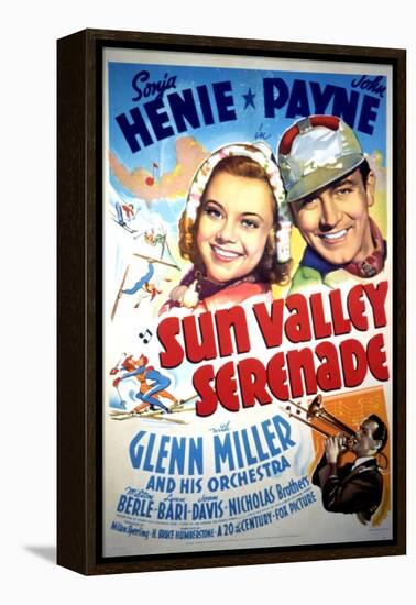 Sun Valley Serenade, Sonja Henie, John Payne, Glenn Miller, 1941-null-Framed Stretched Canvas