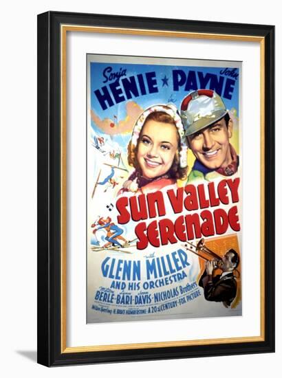 Sun Valley Serenade, Sonja Henie, John Payne, Glenn Miller, 1941--Framed Art Print
