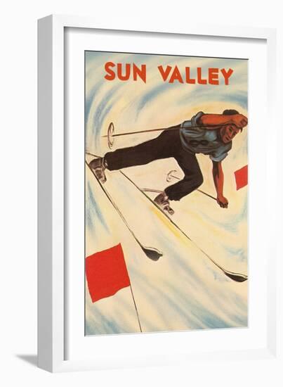 Sun Valley Skier-null-Framed Art Print