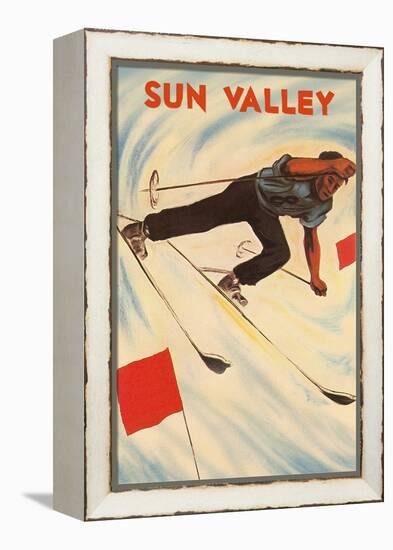 Sun Valley Skier-null-Framed Stretched Canvas