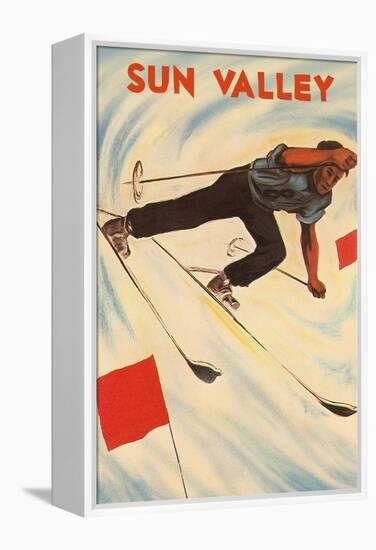 Sun Valley Skier-null-Framed Stretched Canvas