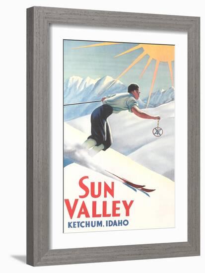 Sun Valley Travel Poster-null-Framed Art Print