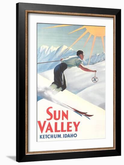 Sun Valley Travel Poster-null-Framed Art Print