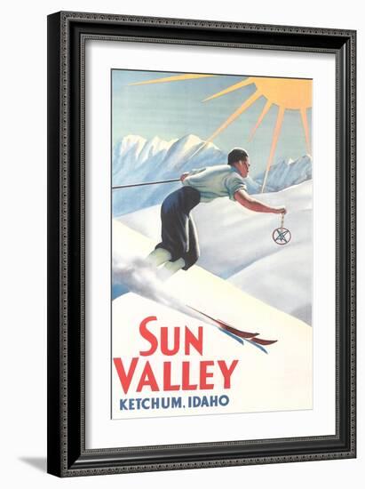 Sun Valley Travel Poster-null-Framed Art Print