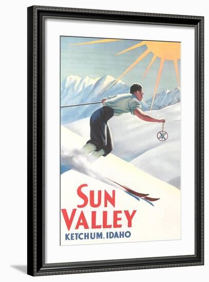 Sun Valley Travel Poster-null-Framed Art Print