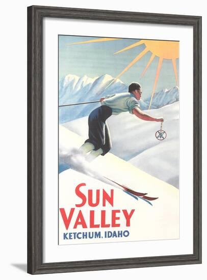 Sun Valley Travel Poster-null-Framed Art Print