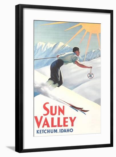 Sun Valley Travel Poster-null-Framed Art Print