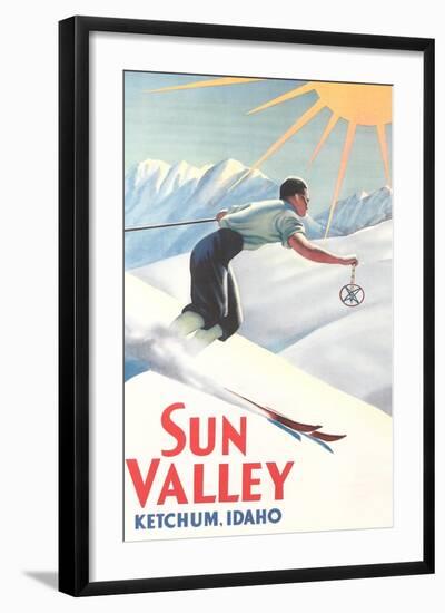 Sun Valley Travel Poster-null-Framed Art Print