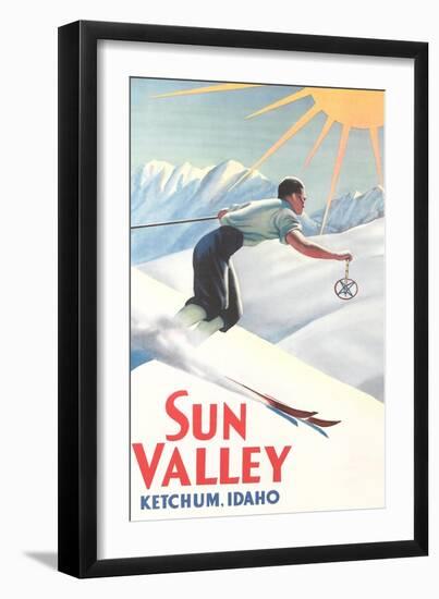 Sun Valley Travel Poster-null-Framed Premium Giclee Print