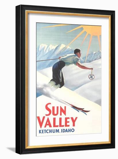 Sun Valley Travel Poster-null-Framed Premium Giclee Print