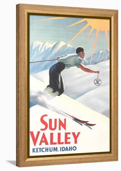 Sun Valley Travel Poster-null-Framed Stretched Canvas