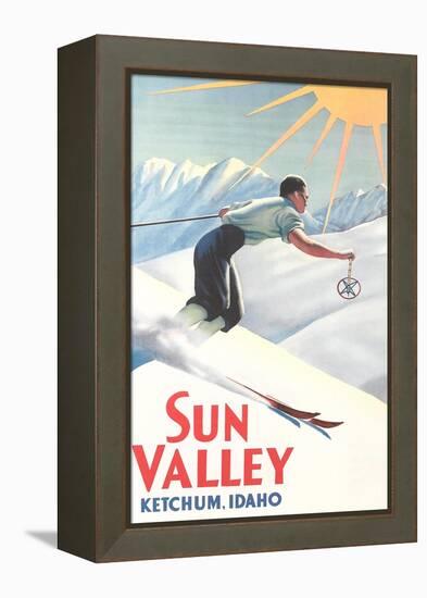 Sun Valley Travel Poster-null-Framed Stretched Canvas