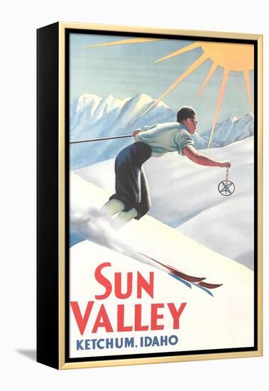 Sun Valley Travel Poster-null-Framed Stretched Canvas