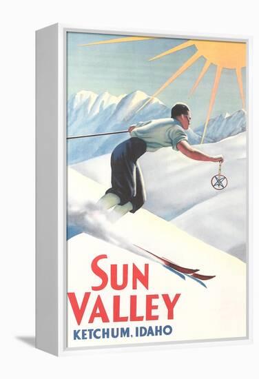 Sun Valley Travel Poster-null-Framed Stretched Canvas