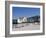 Sunbathers on Beach Near the Pier, Mondello, Palermo, Sicily, Italy, Europe-Martin Child-Framed Photographic Print