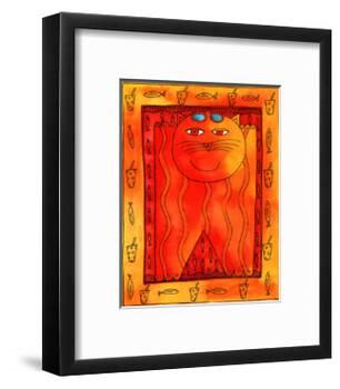 Sunbathing Cat, 1999-Julie Nicholls-Framed Giclee Print
