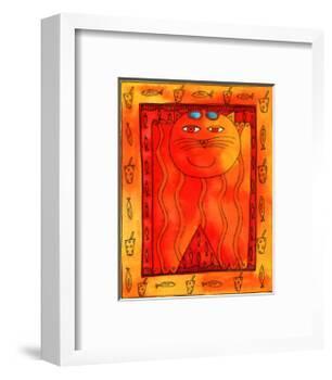 Sunbathing Cat, 1999-Julie Nicholls-Framed Giclee Print