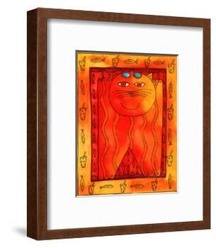 Sunbathing Cat, 1999-Julie Nicholls-Framed Giclee Print