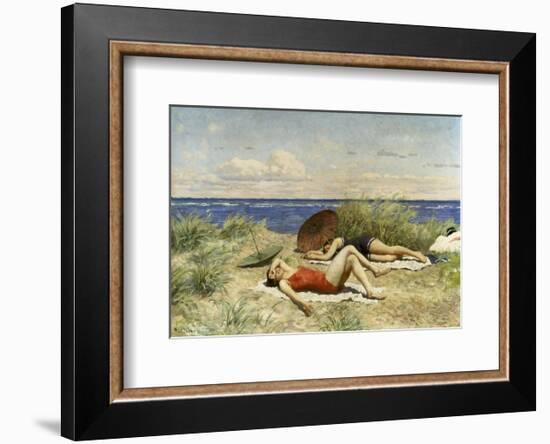 Sunbathing on the Dunes-Paul Fischer-Framed Giclee Print